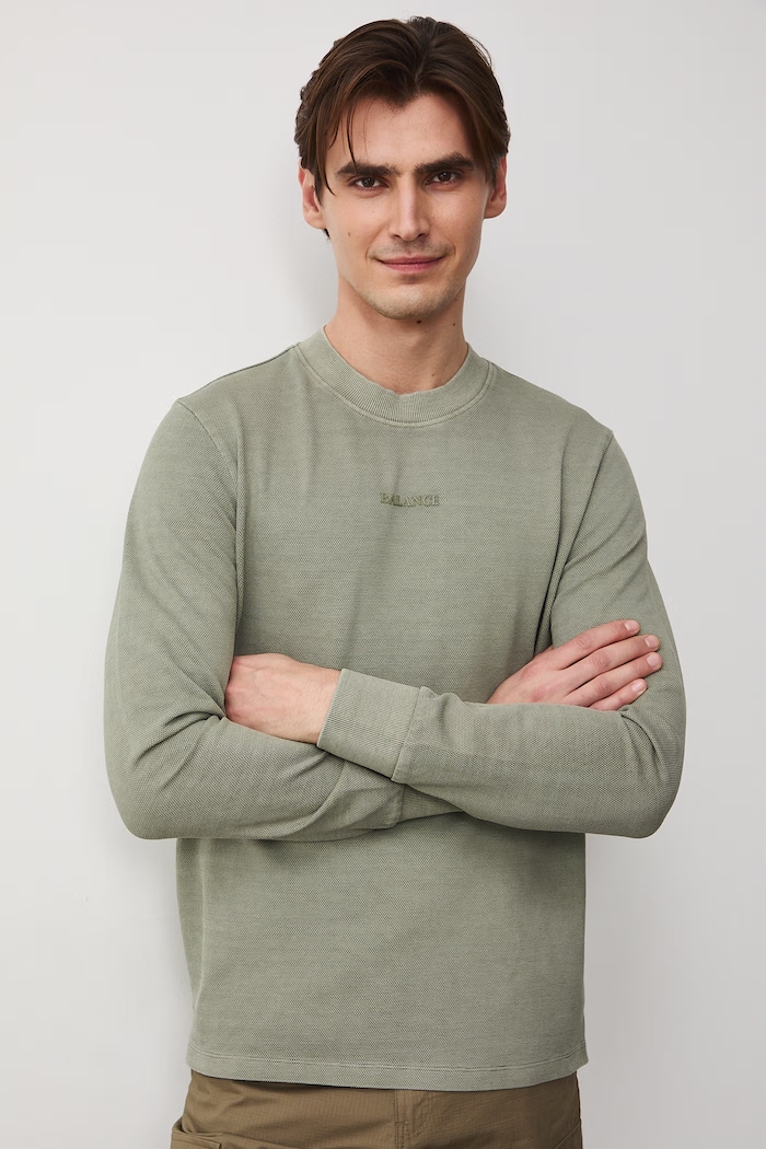 Longsleeve męski bawełniany RS26-BUM052 zielony RS26
