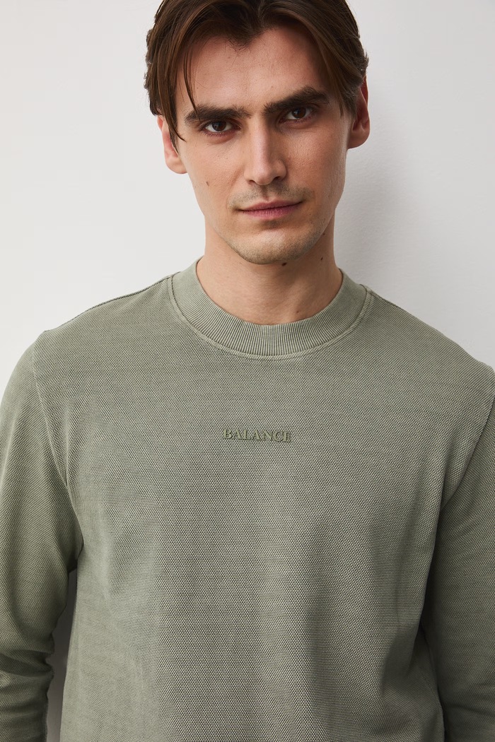 Longsleeve męski bawełniany zielony RS26-BUM052
