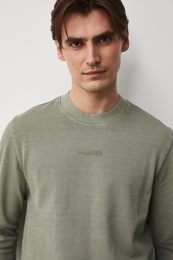 Longsleeve męski bawełniany zielony RS26-BUM052