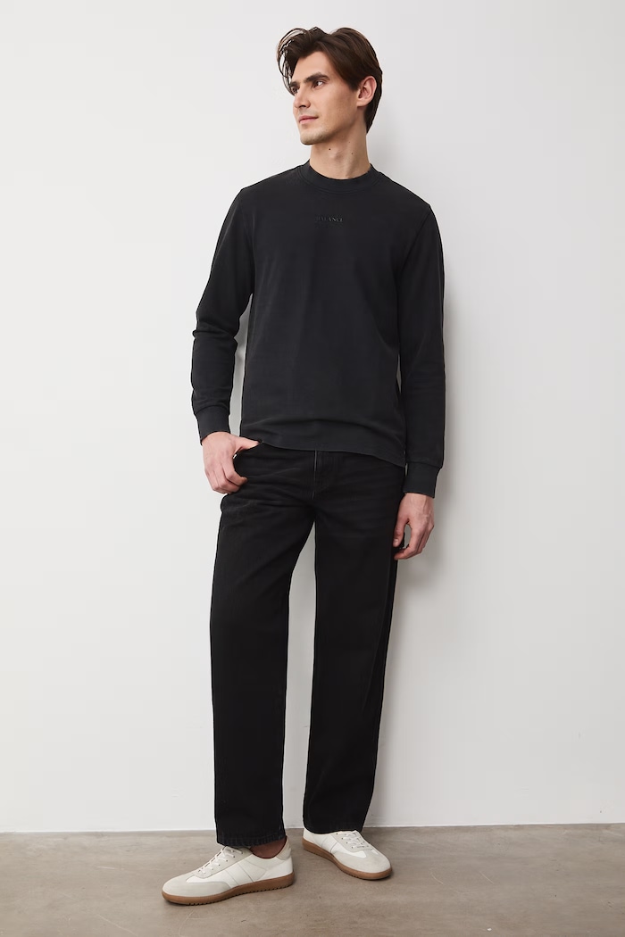 Longsleeve męski bawełniany RS26-BUM052 czarny RS26