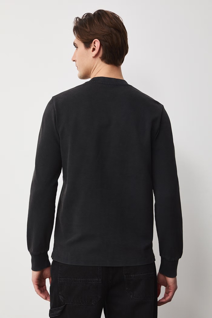 Odzież Longsleeve męski bawełniany RS26-BUM052 czarny