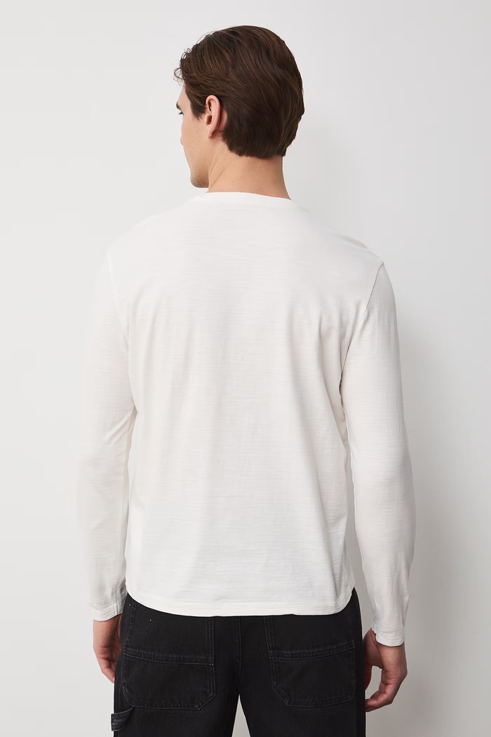Odzież Longsleeve męski bawełniany RS26-BUM053 biały