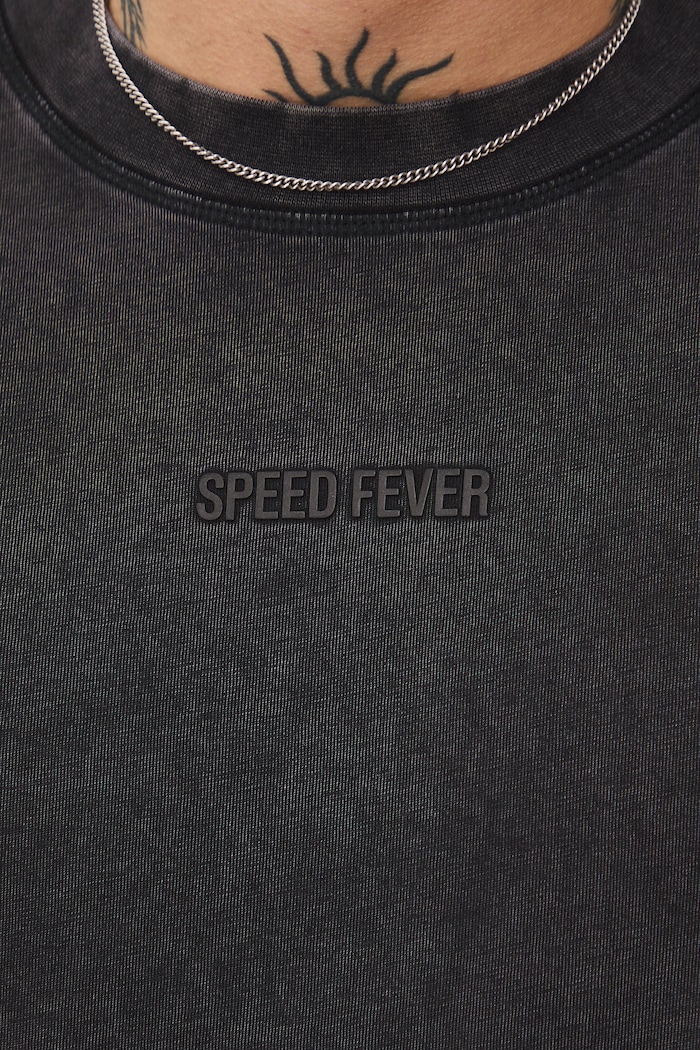 Longsleeve bawełniany męski z nadrukami RS26-BUM401 czarny