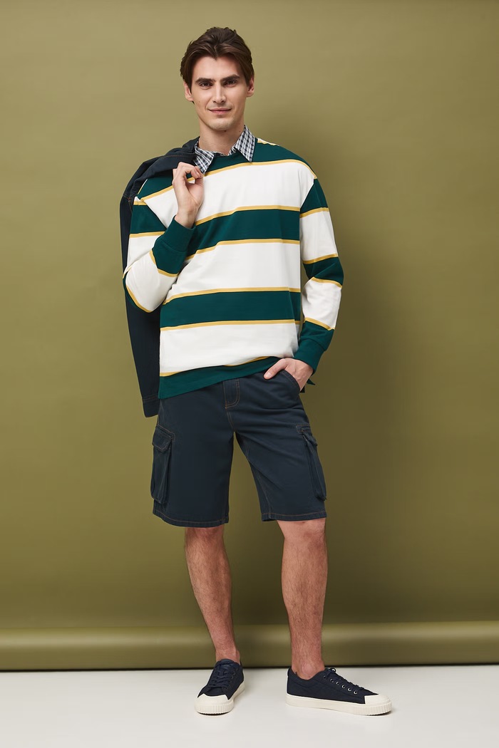 Longsleeve męski bawełniany RS26-BUM501 beżowy RS26