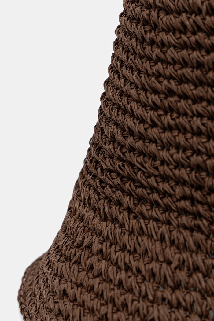Klobúk bucket dámsky handmade hnedá RS26-CAD916