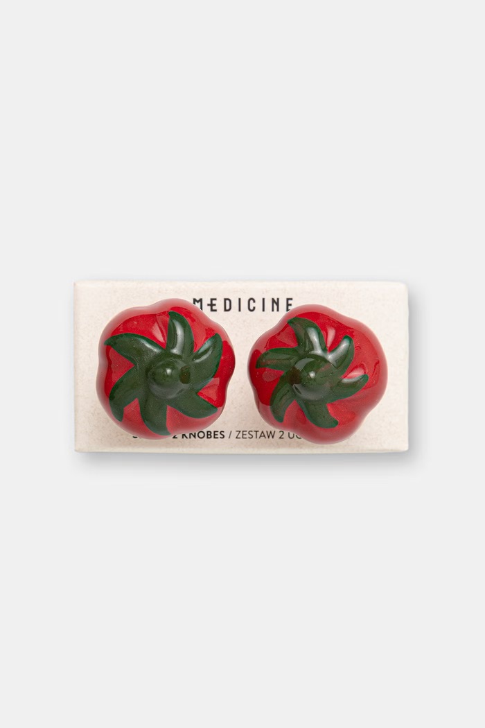Uchwyty do mebli dekoracyjne z porcelany (2-pack) czerwony RS26-DEU215