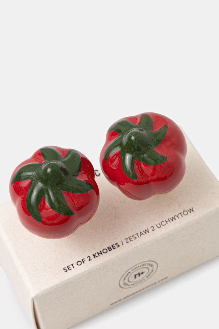 Uchwyty do mebli dekoracyjne z porcelany (2-pack) RS26-DEU215 czerwony RS26