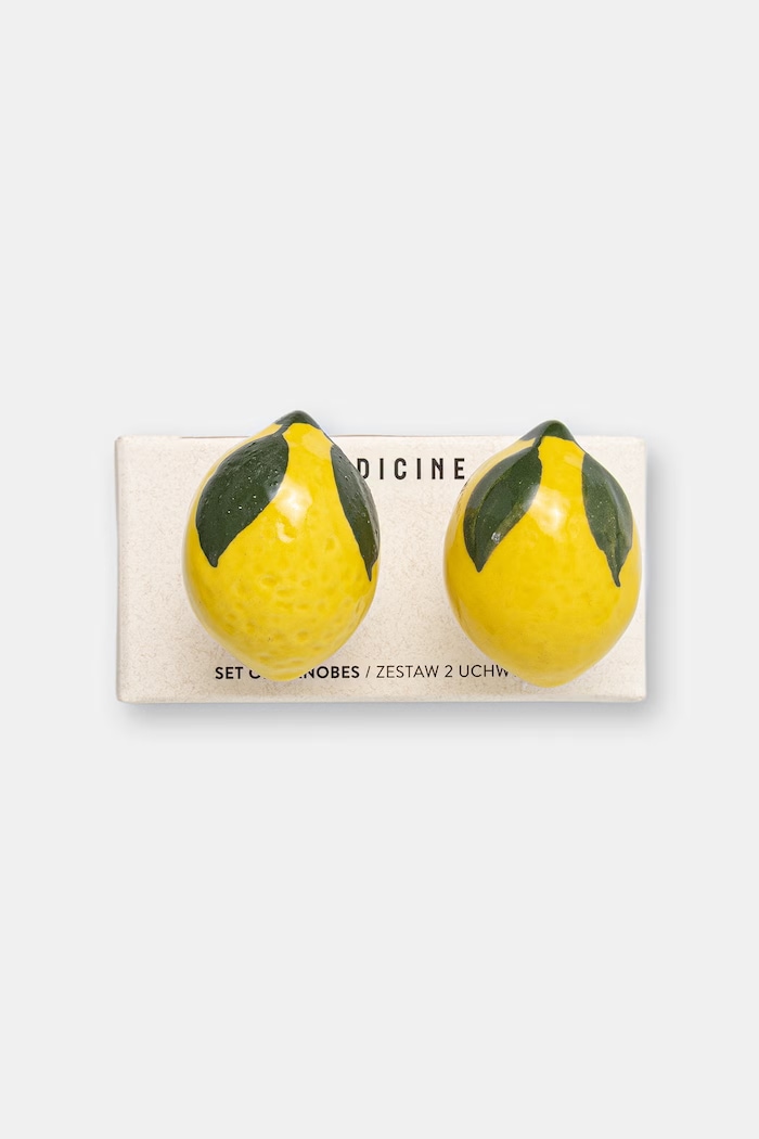 Uchwyty do mebli dekoracyjne z porcelany (2-pack) żółty RS26-DEU216