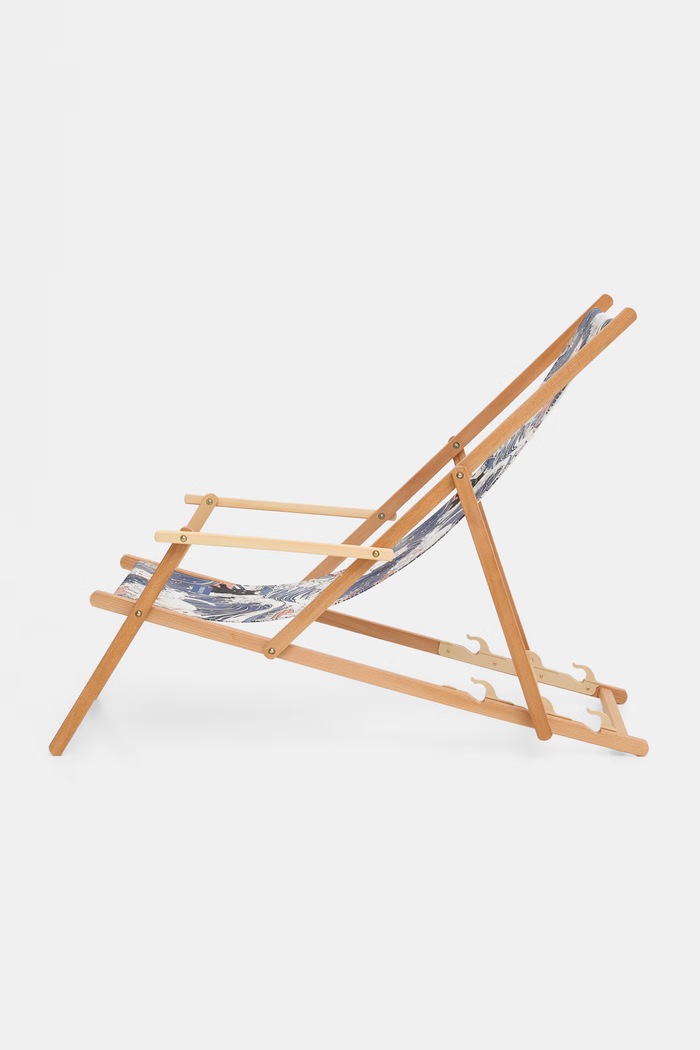 Lifestyle i travel Leżak z podłokietnikiem z drewna bukowego RS26-GAU801 multicolor