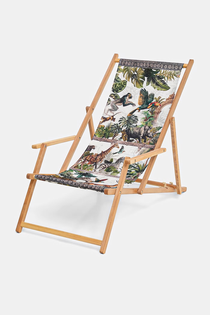 Leżak z podłokietnikiem z drewna bukowego RS26-GAU806 multicolor RS26