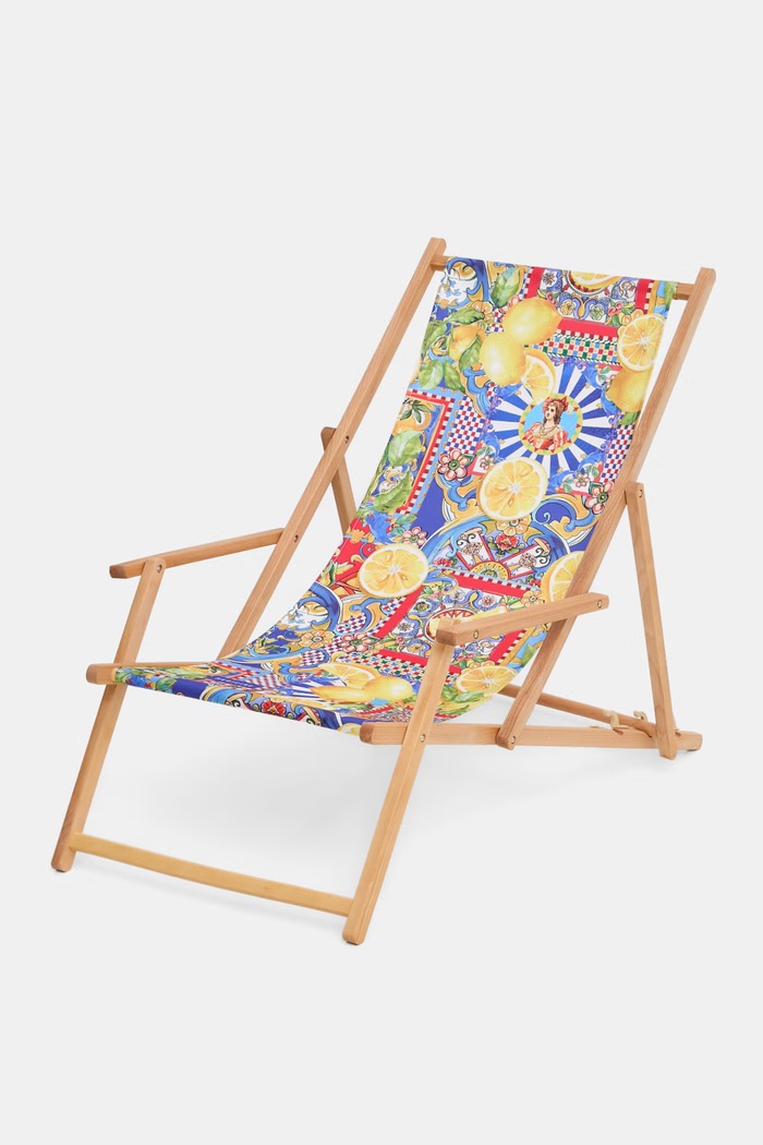 Leżak z podłokietnikiem z drewna bukowego RS26-GAU807 multicolor RS26