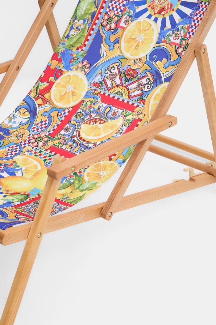 Leżak z podłokietnikiem z drewna bukowego multicolor RS26-GAU807
