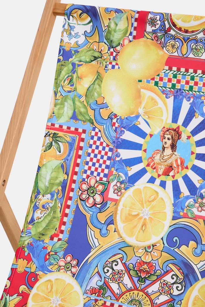 Leżak z podłokietnikiem z drewna bukowego RS26-GAU807 multicolor
