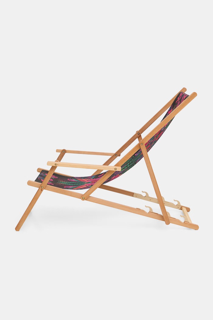 Lifestyle i travel Leżak z podłokietnikiem z drewna bukowego RS26-GAU808 multicolor