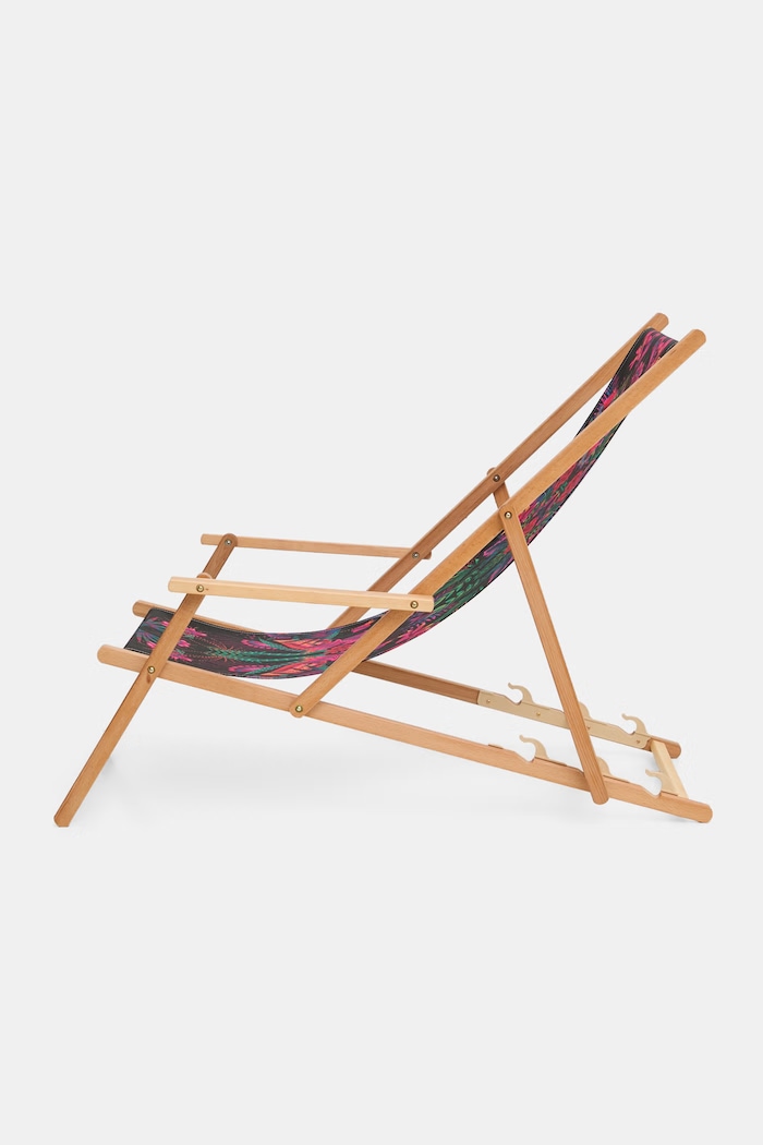 Lifestyle i travel Leżak z podłokietnikiem z drewna bukowego RS26-GAU808 multicolor