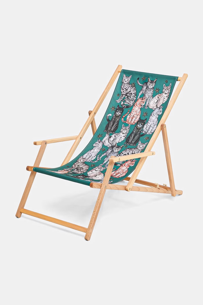 Leżak z podłokietnikiem z drewna bukowego RS26-GAU809 multicolor RS26