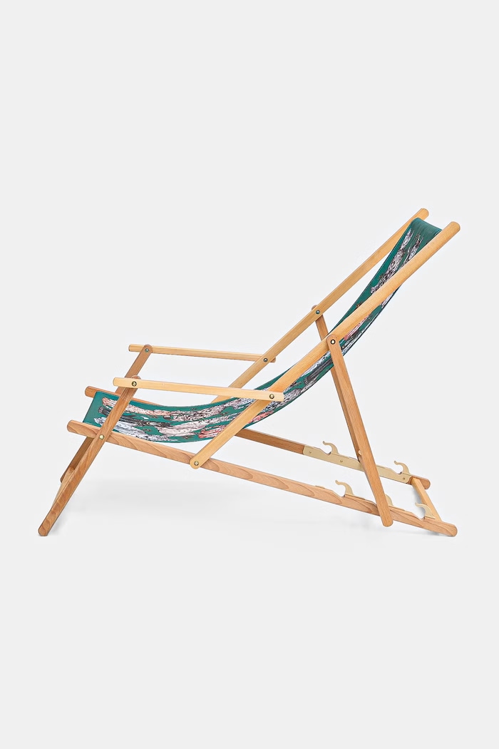 Lifestyle i travel Leżak z podłokietnikiem z drewna bukowego RS26-GAU809 multicolor