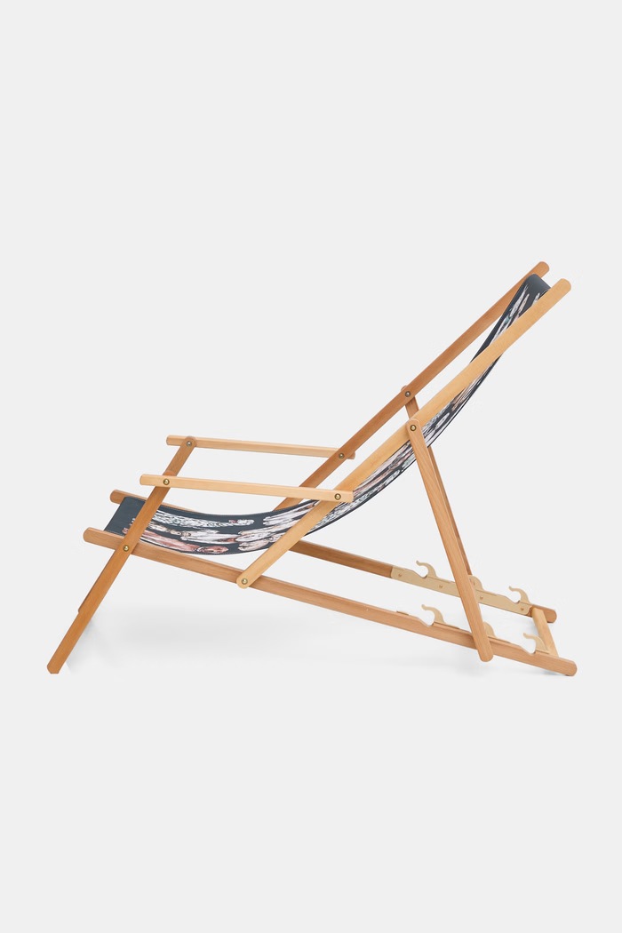 Lifestyle i travel Leżak z podłokietnikiem z drewna bukowego RS26-GAU810 multicolor