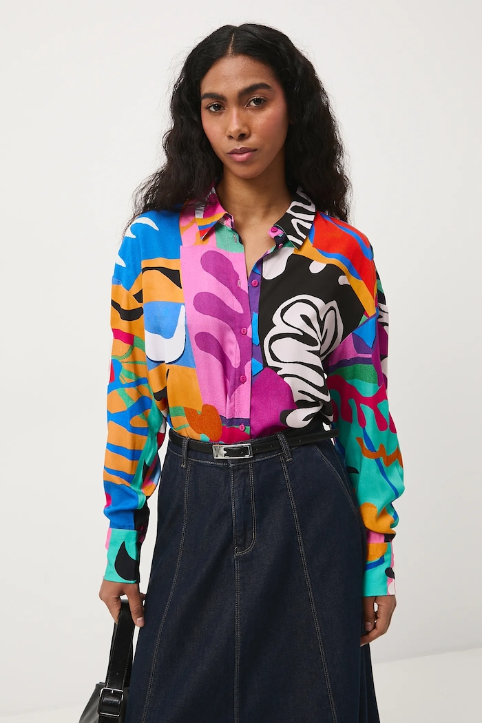 Koszula damska z kolekcji Eviva L'arte casual multicolor RS26-KDD258