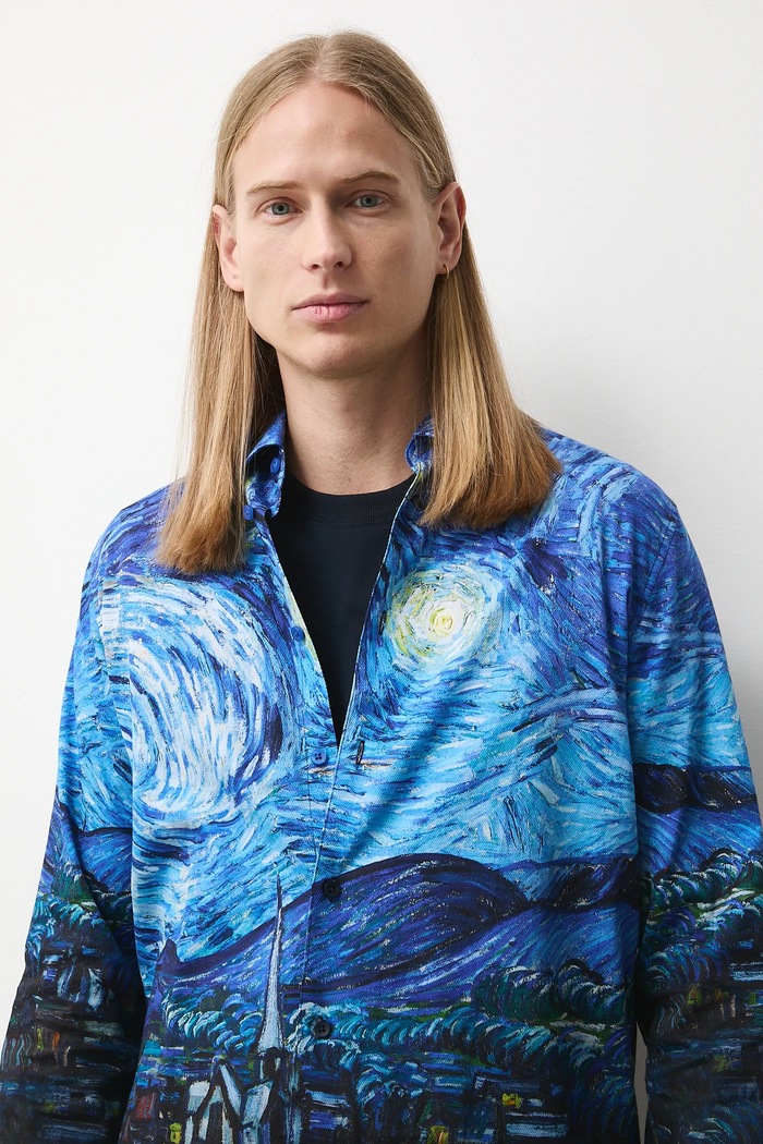 Koszula bawełniana męska z kolekcji Eviva L'arte multicolor RS26-KDM252