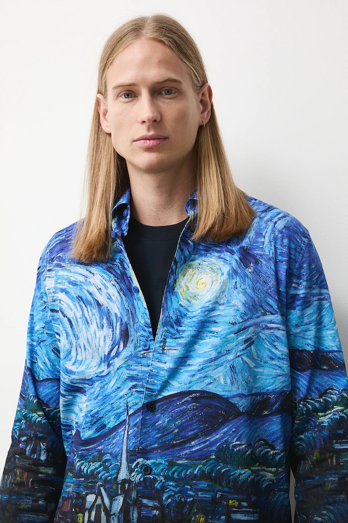 Koszula bawełniana męska z kolekcji Eviva L'arte multicolor RS26-KDM252