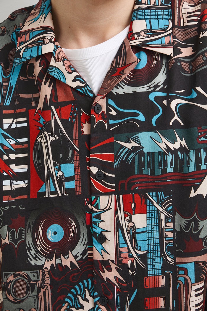 Medicine koszula męska z lyocellu RS26-KKMC10 multicolor
