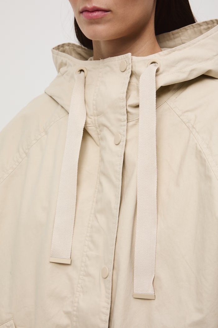 Parka damska bawełniana RS26-KUD500 beżowy