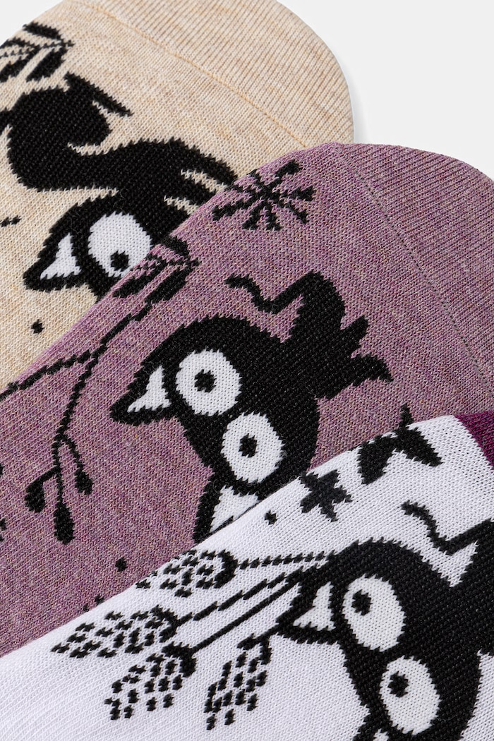 Skarpetki bawełniane damskie w koty (3-pack) RS26-LGD201 multicolor RS26