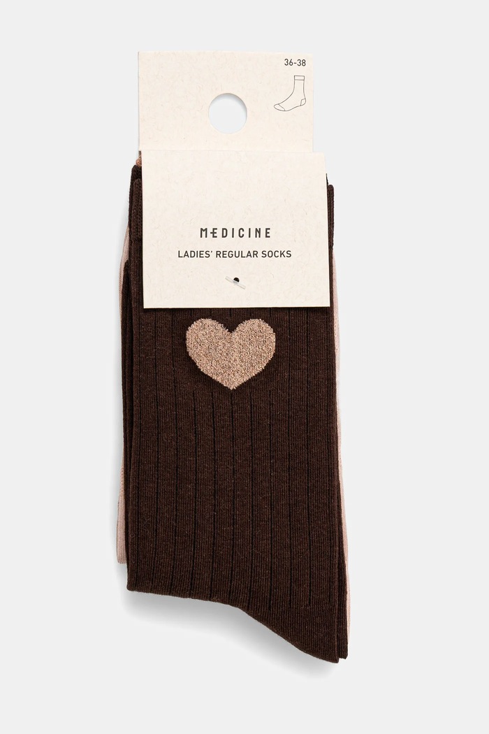 Skarpetki (2-pack) bawełniane damskie z kolekcji Valentine’s Day multicolor RS26-LGD283