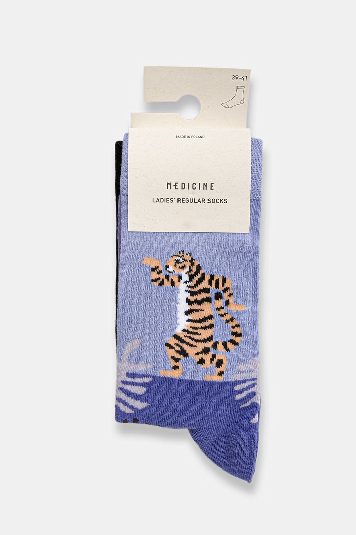 Odzież Skarpetki bawełniane damskie wzorzyste (2-pack) RS26-LGD301 multicolor