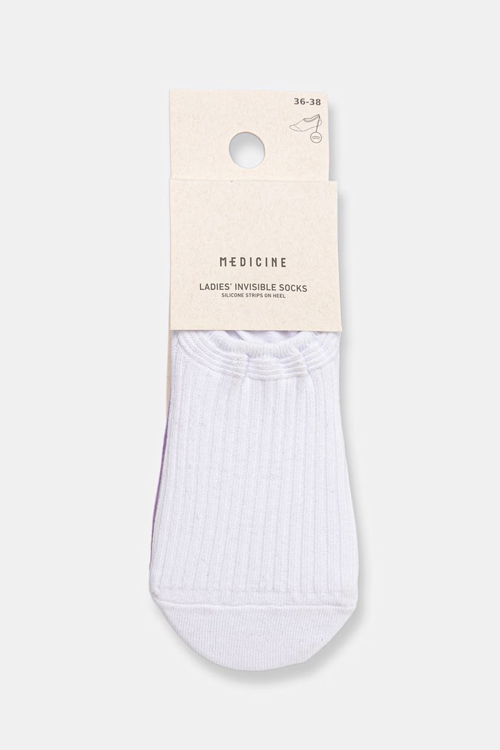 Odzież Skarpety stopki damskie bawełniane w prążki 3-pack RS26-LGD530 multicolor