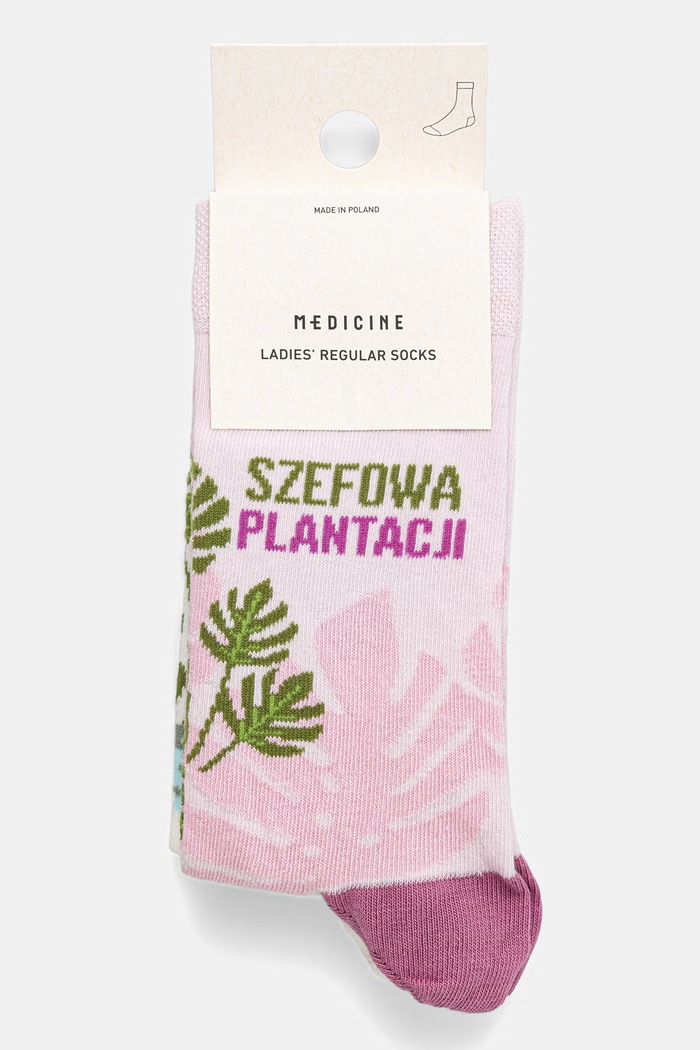 Odzież Skarpety damskie roślinne 2-pack RS26-LGD723 multicolor