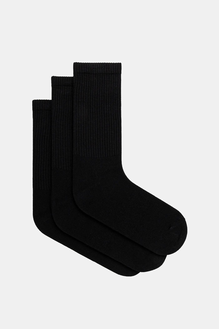 Ponožky (3-pack) rebrované bambusové vlákno RS26-LGM020 čierna RS26