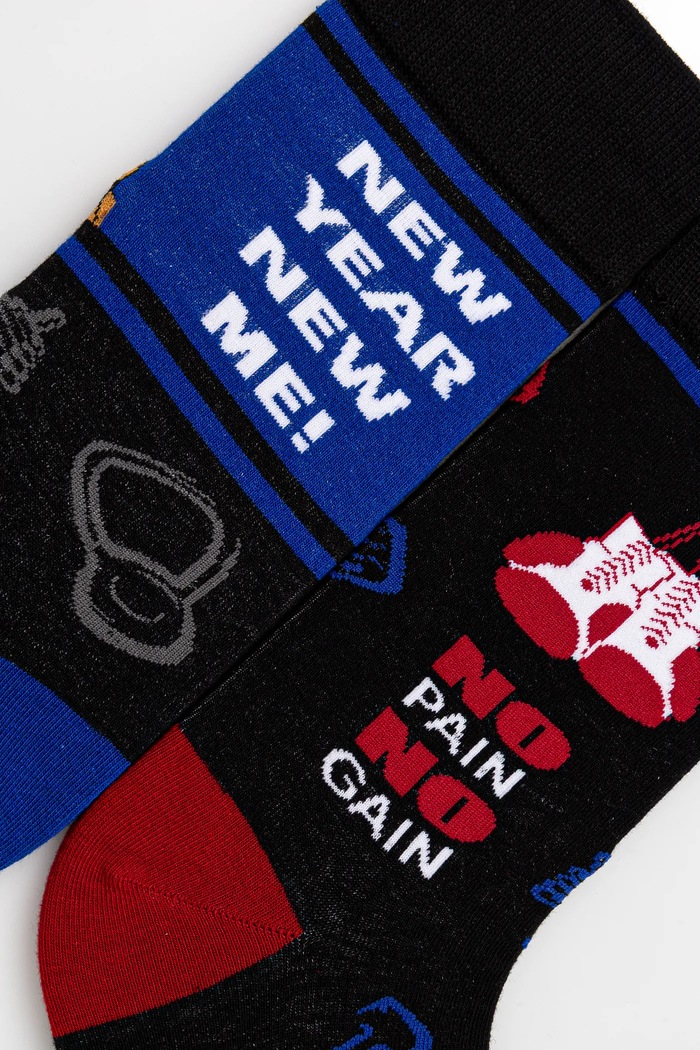 Oblečení Bavlněné ponožky (2-pack) pánské se vzorem RS26-LGM201 vícebarevná