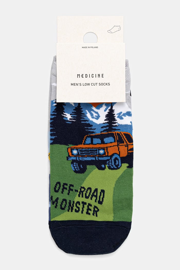 Odzież Skarpetki bawełniane męskie wzorzyste (2-pack) RS26-LGM500 multicolor