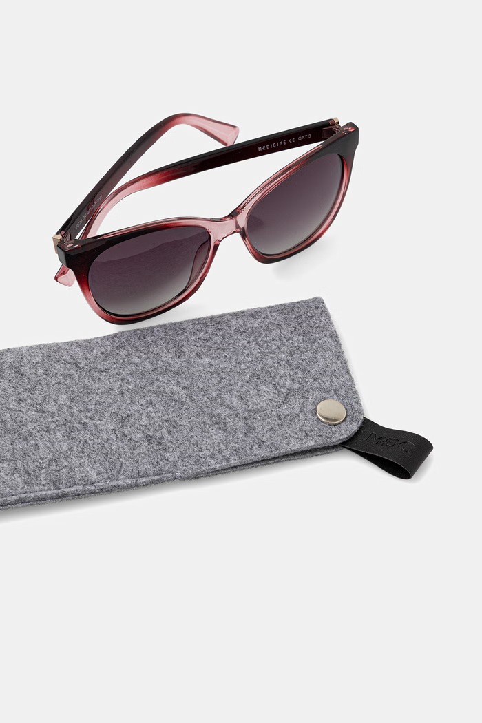 Medicine sluneční brýle „kočičí oči“ dámské burgundské RS26-OKD301