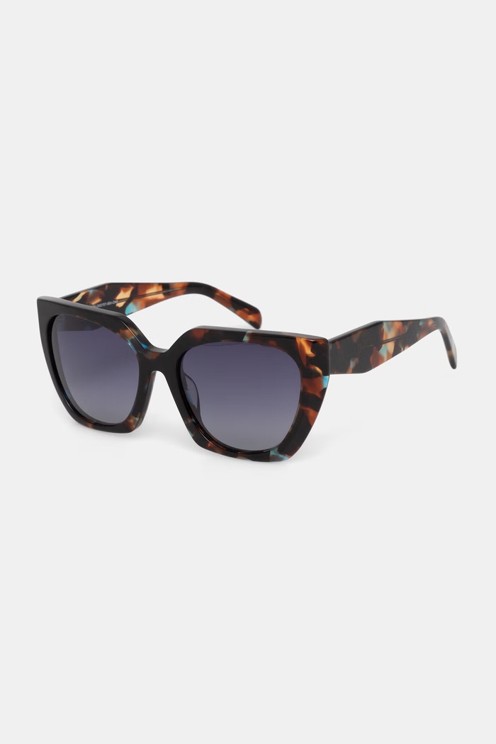 Okulary przeciwsłoneczne kocie oczy damskie RS26-OKD707 czarny RS26