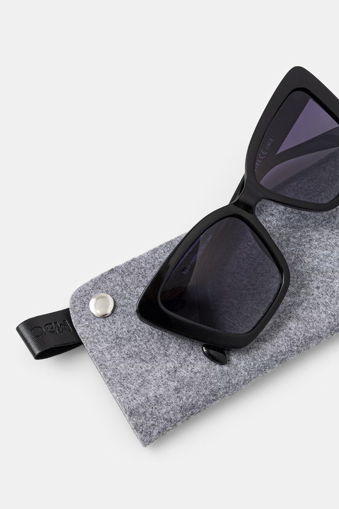 Okulary przeciwsłoneczne kocie oczy damskie RS26-OKD905 czarny