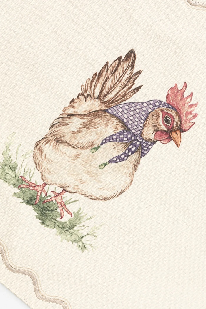 Kuchyňa a jedáleň Prestieranie pod tanier s potlačou a výšivkou 45 x 35 cm RS26-ORU421 béžová