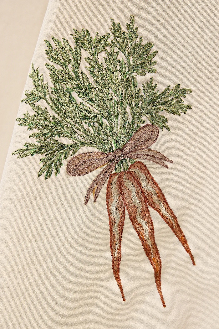Kuchyně a jídelna Bavlněný ubrus s potiskem a výšivkou 150 x 250 cm RS26-ORU424 béžová