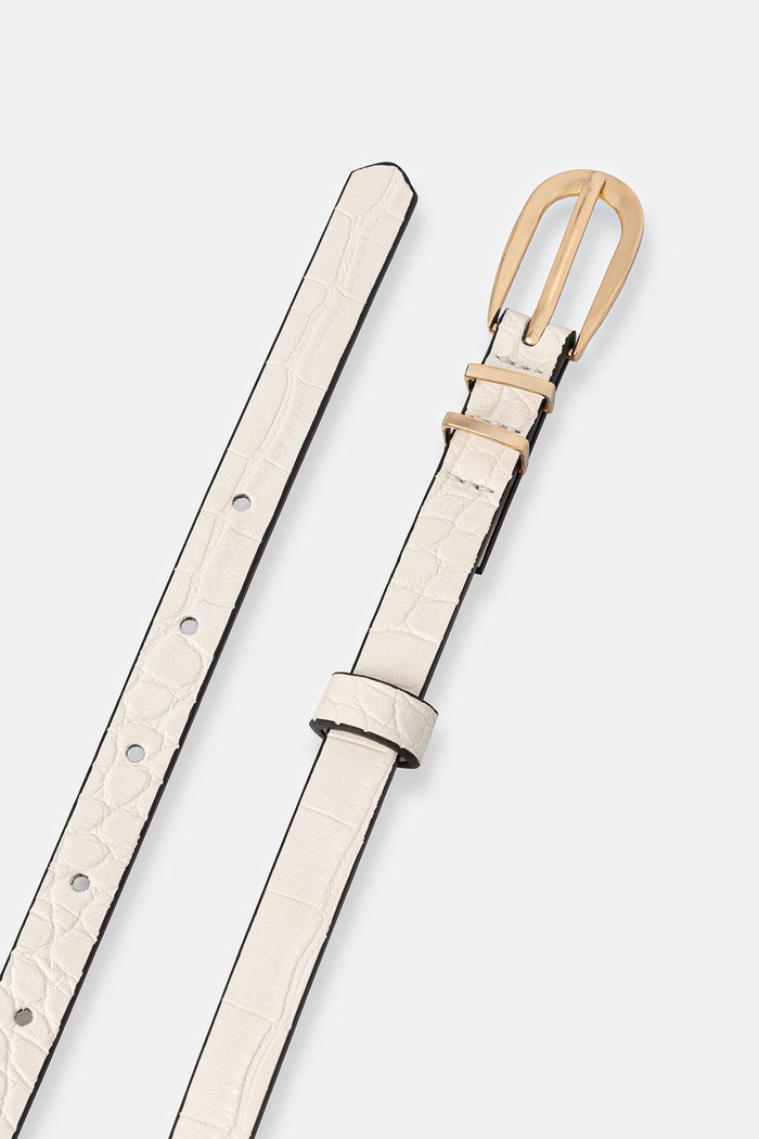 Pasek damski z imitacji skóry RS26-PAD901 biały RS26