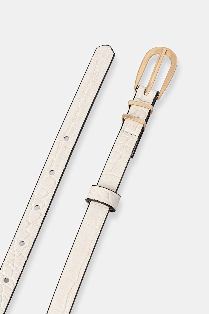 Pasek damski z imitacji skóry RS26-PAD901 biały RS26
