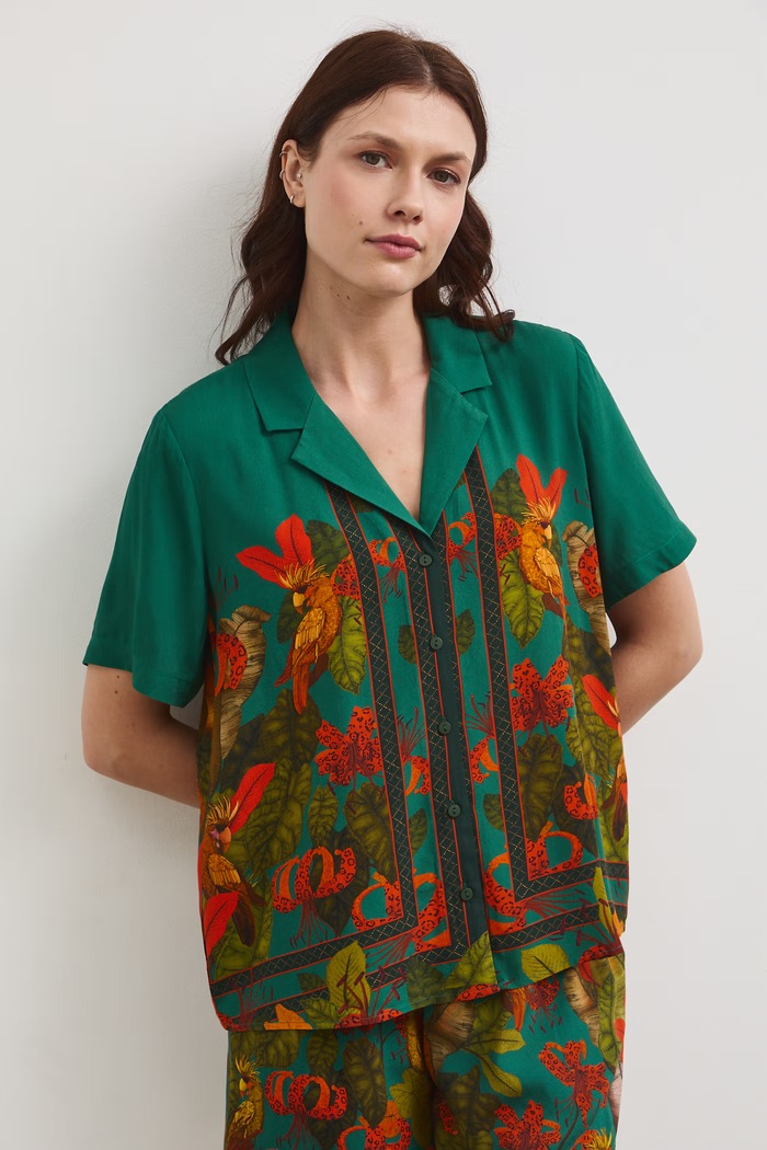 Odzież Piżama damska z wiskozy z kolekcji Ilona Tambor x Medicine RS26-PJD651 multicolor