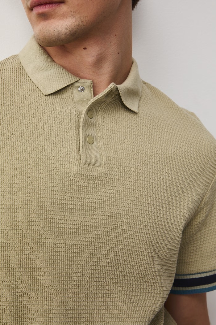 Polo męskie bawełniane z elastanem RS26-POM501 zielony