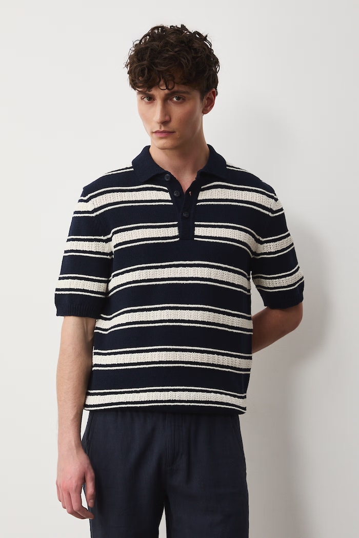 Polo męskie RS26-POM701 granatowy RS26