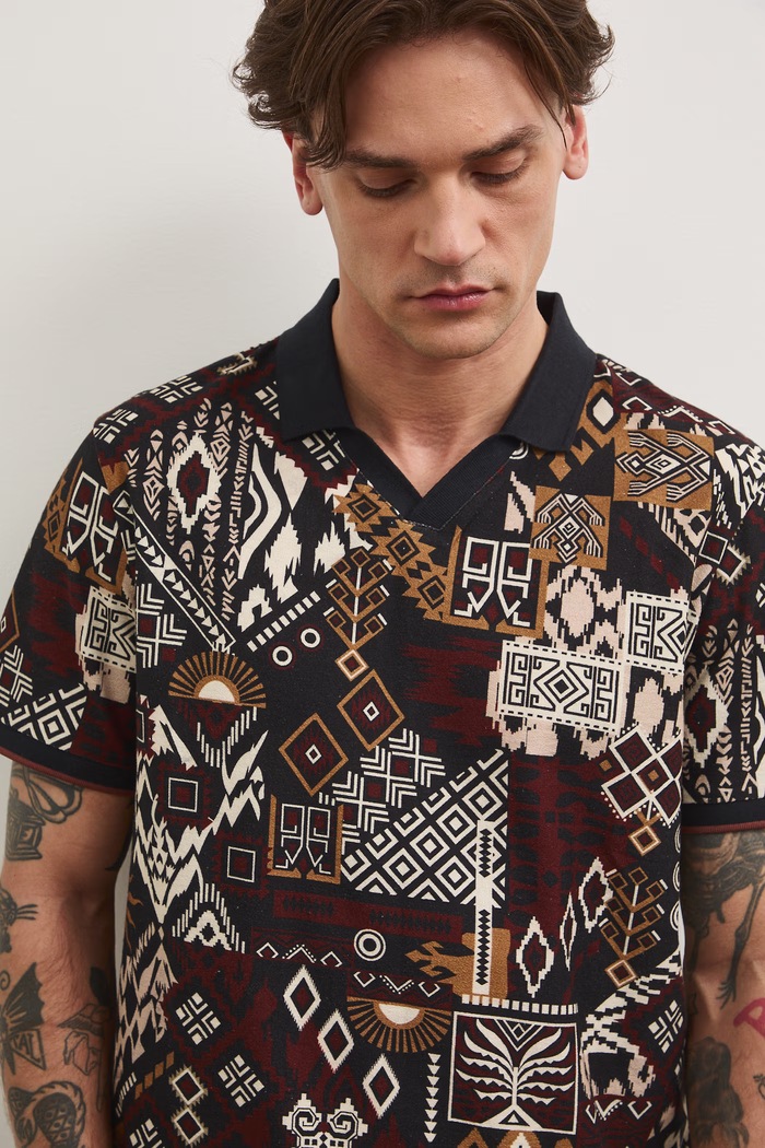 Polo męskie bawełniane czarny RS26-POM800