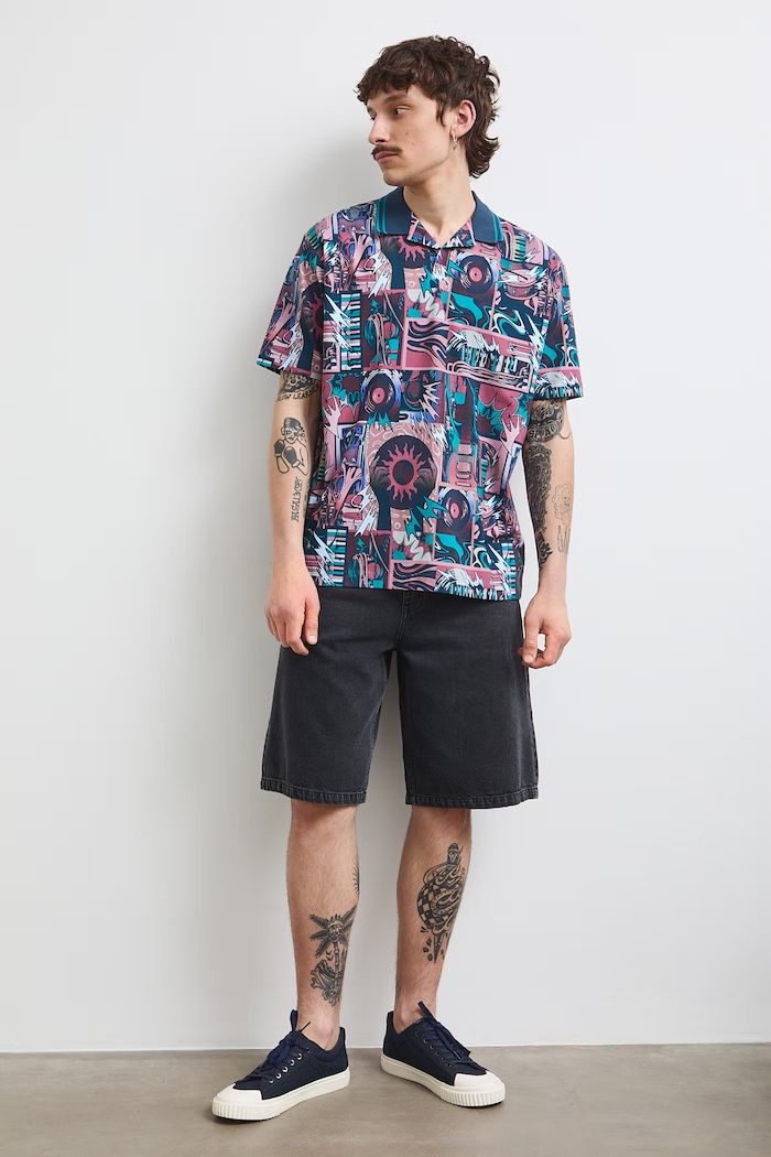 Medicine polo męskie bawełniane z elastanem multicolor RS26-POMC13
