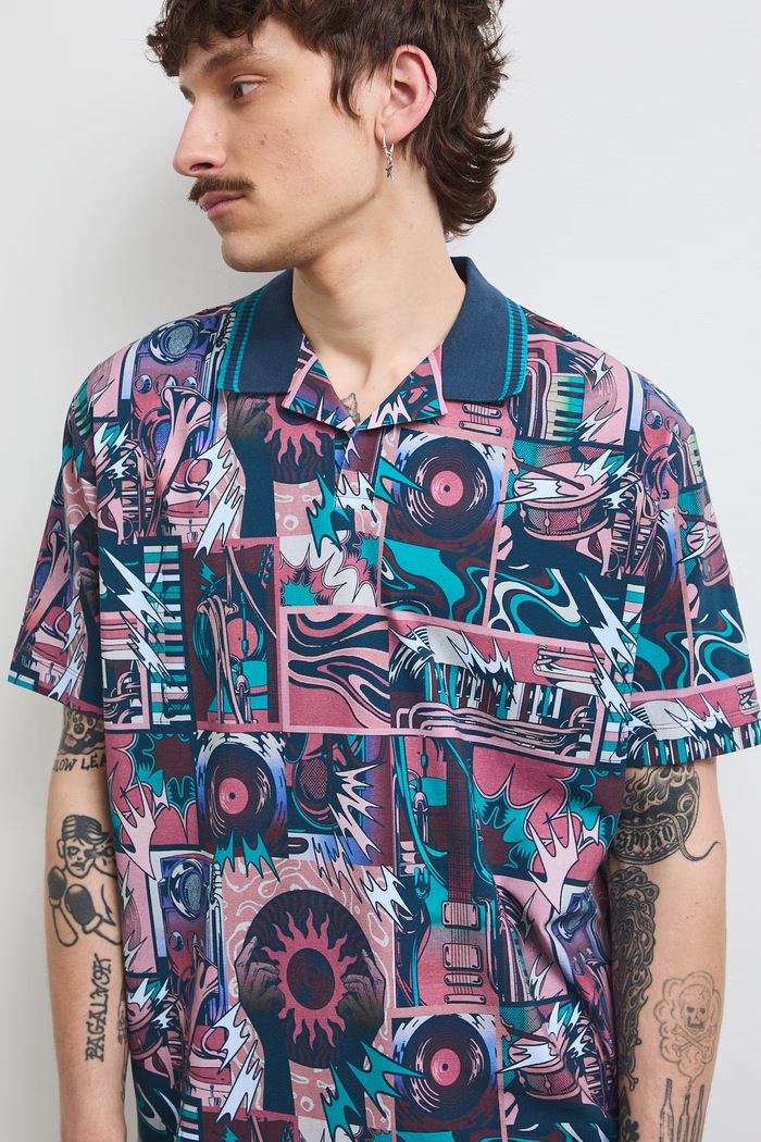 Medicine polo męskie bawełniane z elastanem multicolor RS26-POMC13