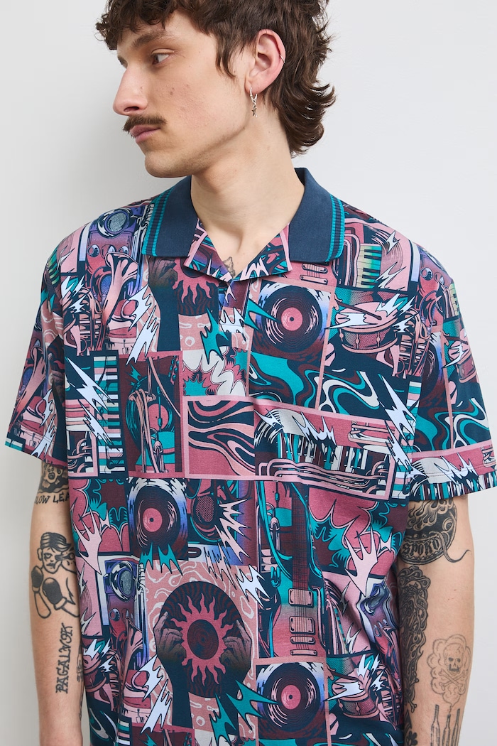 Medicine polo męskie bawełniane z elastanem multicolor RS26-POMC13