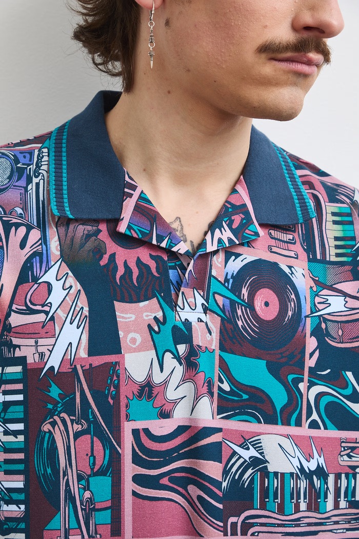 Medicine polo męskie bawełniane z elastanem RS26-POMC13 multicolor